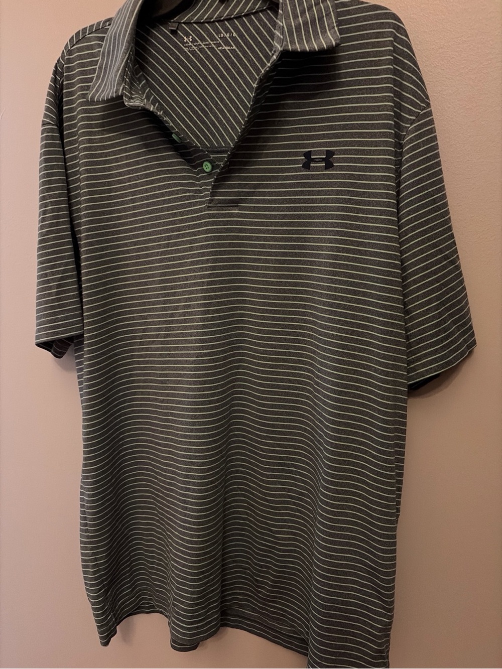Under Armour Men’s Olive Green Striped Polo